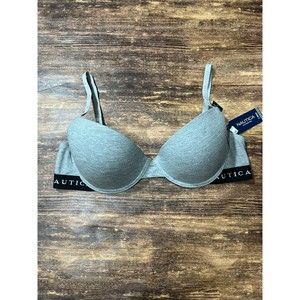 Nautica Intimates Sz 38C Grey Underwire Bra NEW
